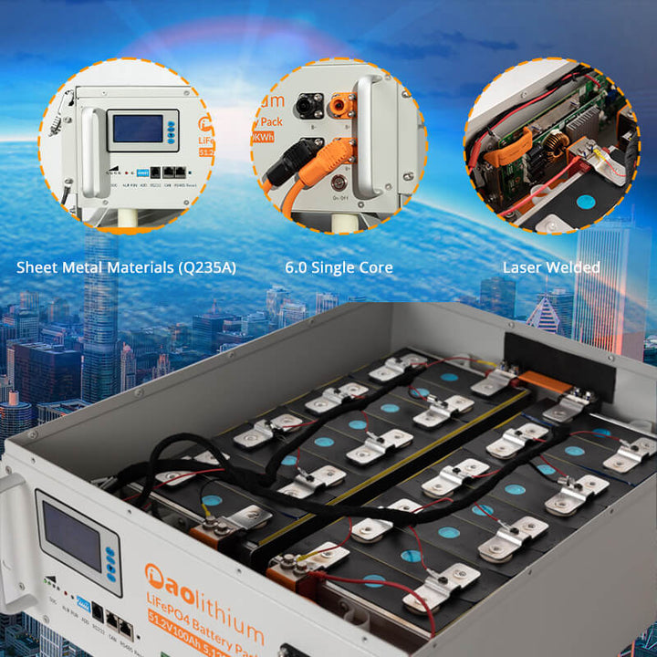 51,2 V 100 Ah Server-Rack-Lithium-LiFePO4-Batterie